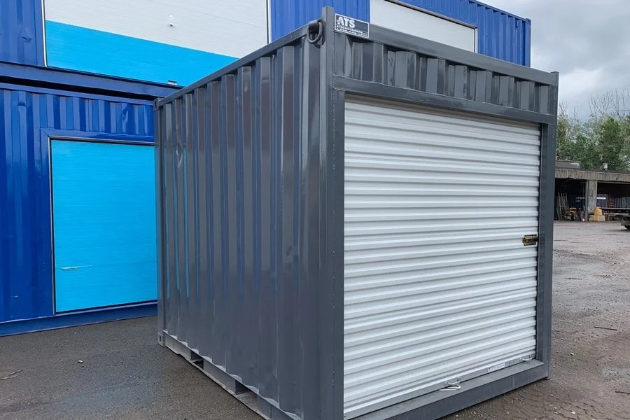 10ft(3m) used shipping container with roll up door