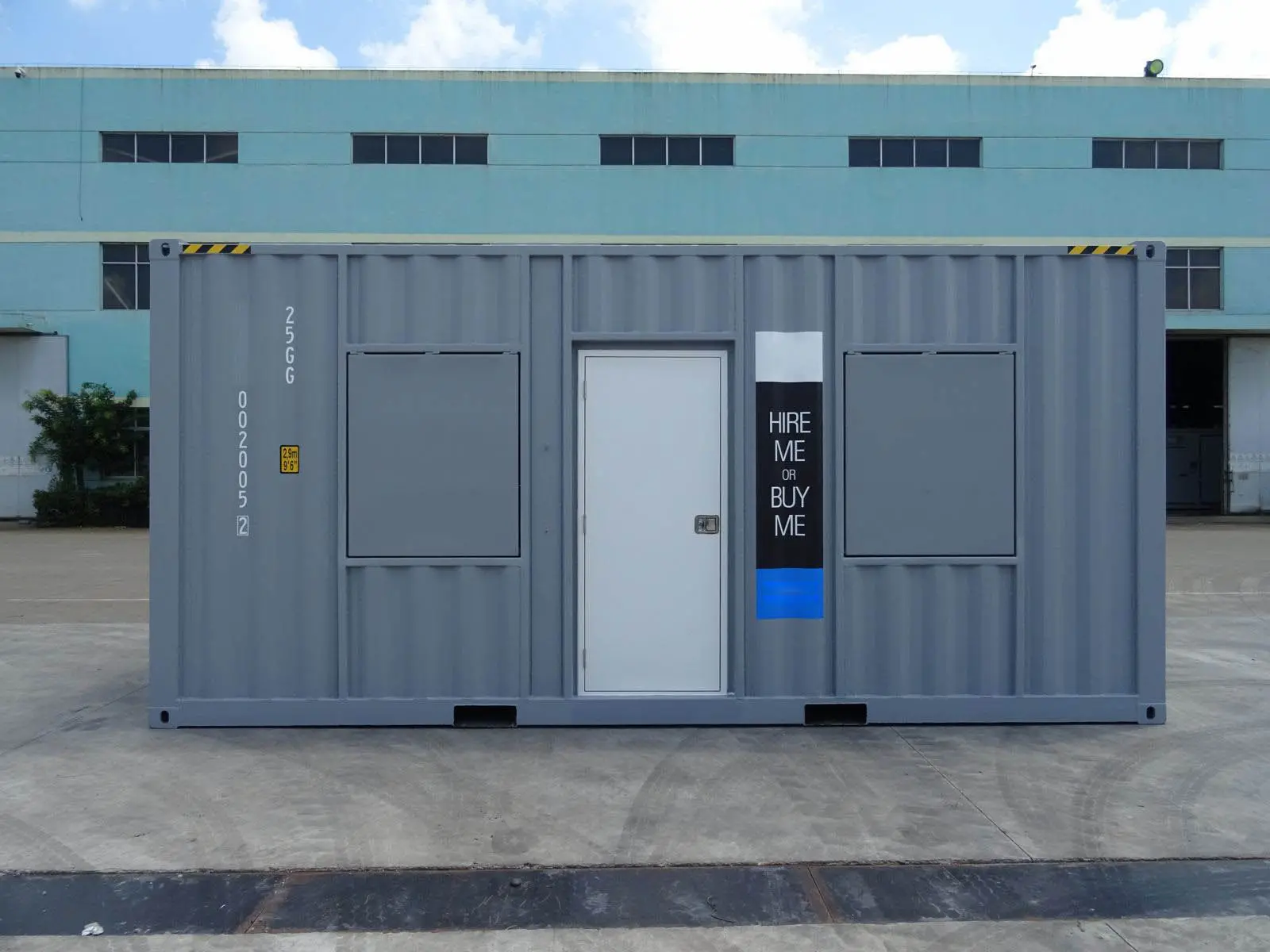 20ft (6m) high cube office container with kitchenette & internal conduit