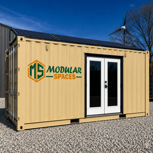 20ft (6m) office container with solar power