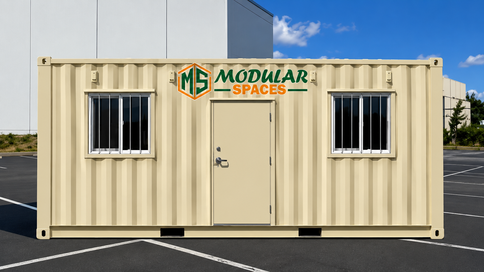20ft (6m) ground level office container
