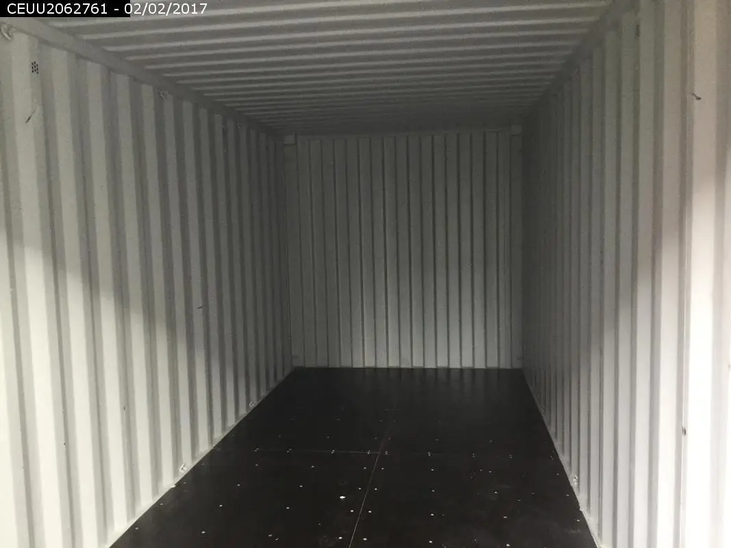 new (one trip) 20ft standard shipping container green single lever door easy open model buy online