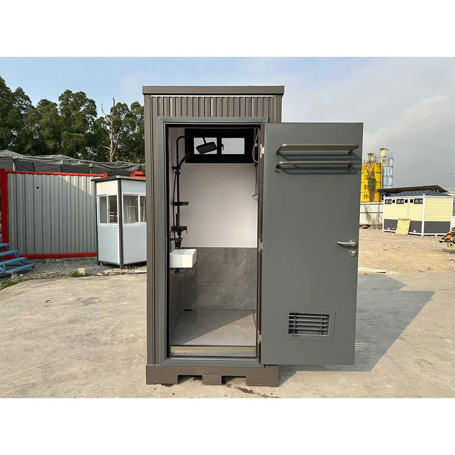 portable restroom shower or toilet forklift ready plus