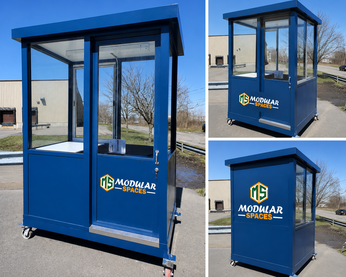 4 x 6 guard booth / parking booth – blue