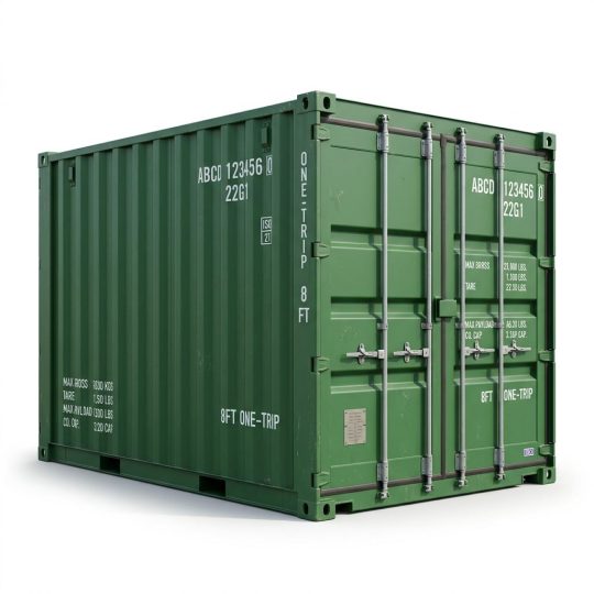 8ft One-Trip Shipping Container - One-Trip - Green