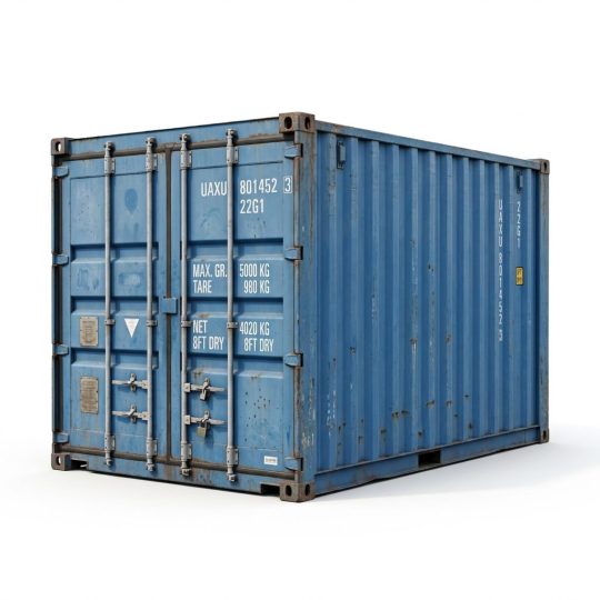 8ft Used Shipping Container - Used WWT - Blue
