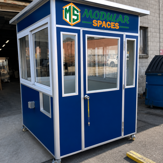 6.5 x 6.5 economy blue steel guard shack with base hvac