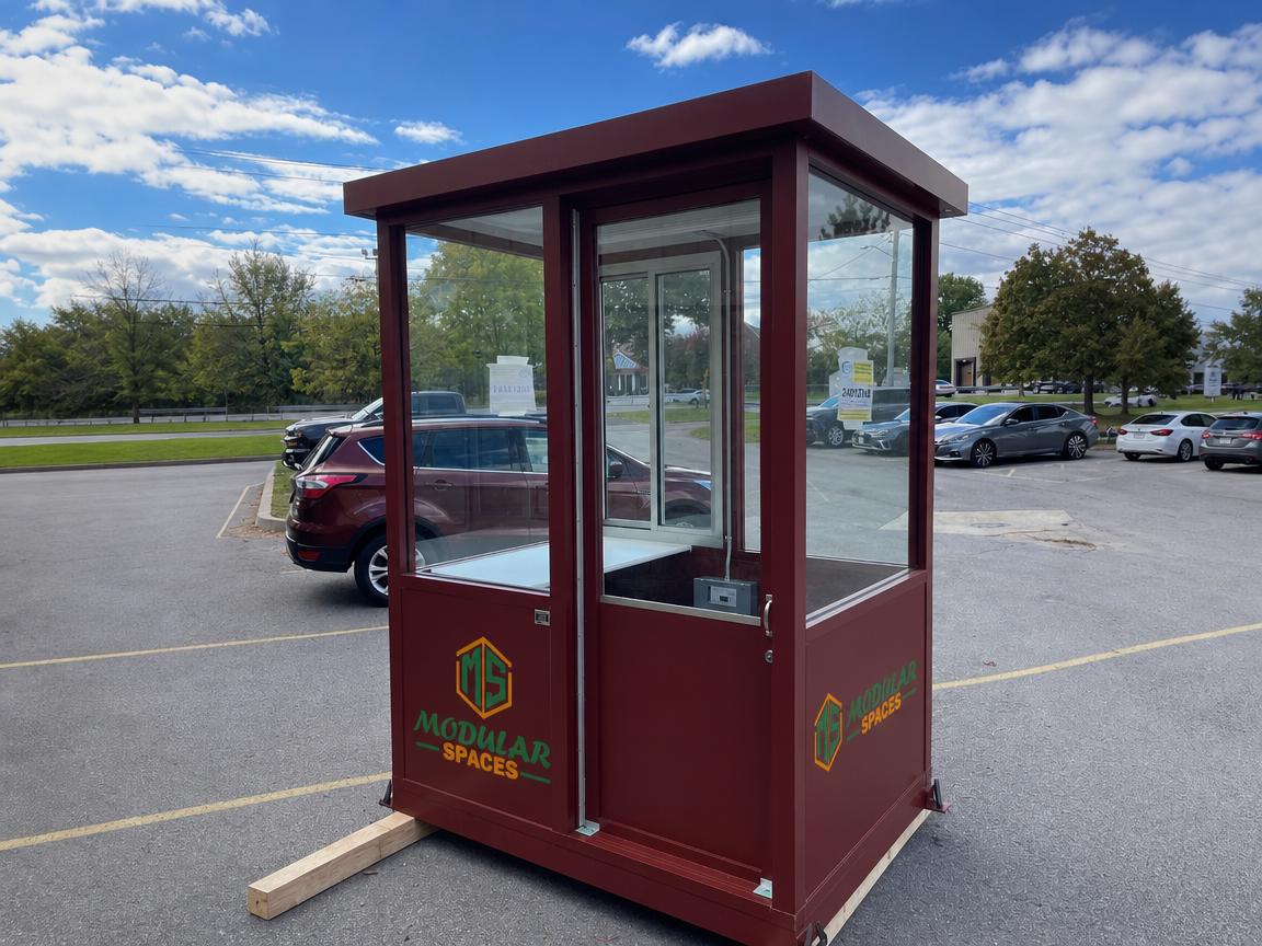 4 x 6 guard booth / parking booth – red