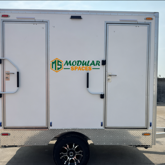 3 station restroom trailer with ac heating and water heater
