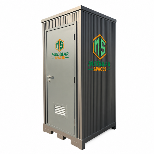 portable restroom shower or toilet forklift ready plus