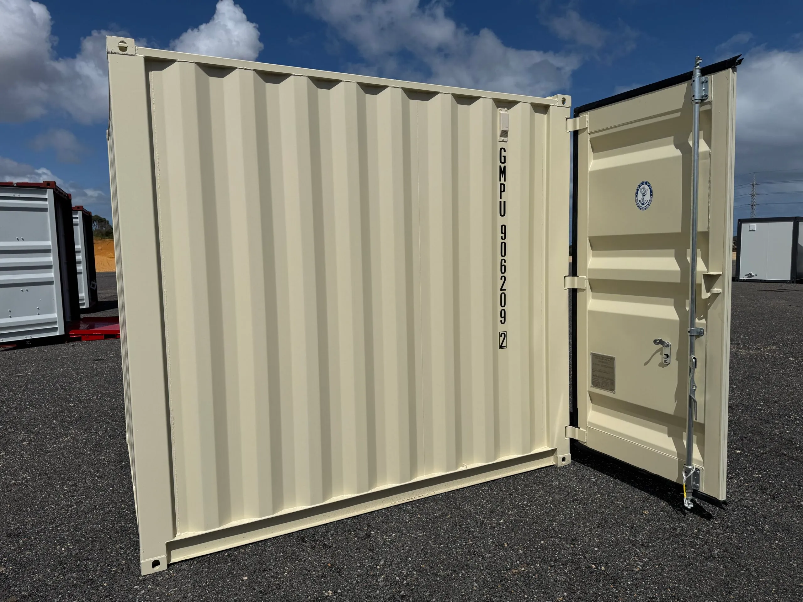9ft mini container with door and window.