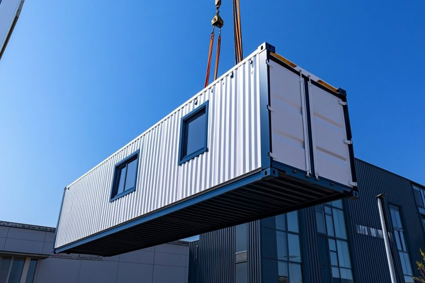 bedkatrin_A_white_shipping_container_with_navy_blue_trim_is_bei_e203bf00-f49c-401d-803a-55728f7c9afc66ebc6b7d5c16