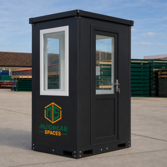 flat pack security booth – portable security cabin (1.1m x 1.1m)
