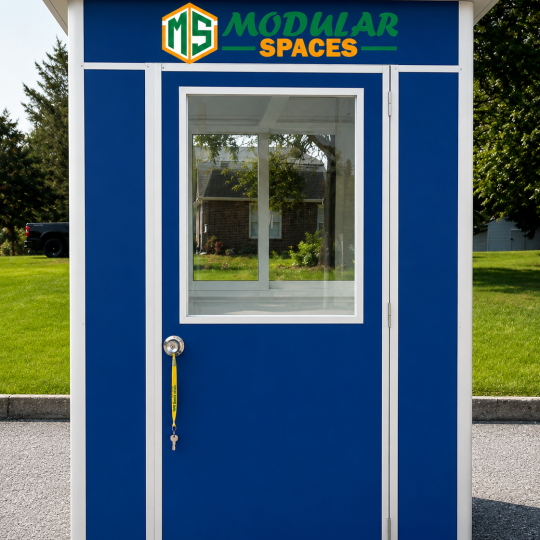 5×5 economy color steel guard shack, blue, plain jane