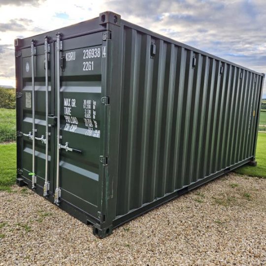 NEW (One Trip) 20ft Standard Shipping Container - Green - Single Lever Door Easy Open Model - Buy Online