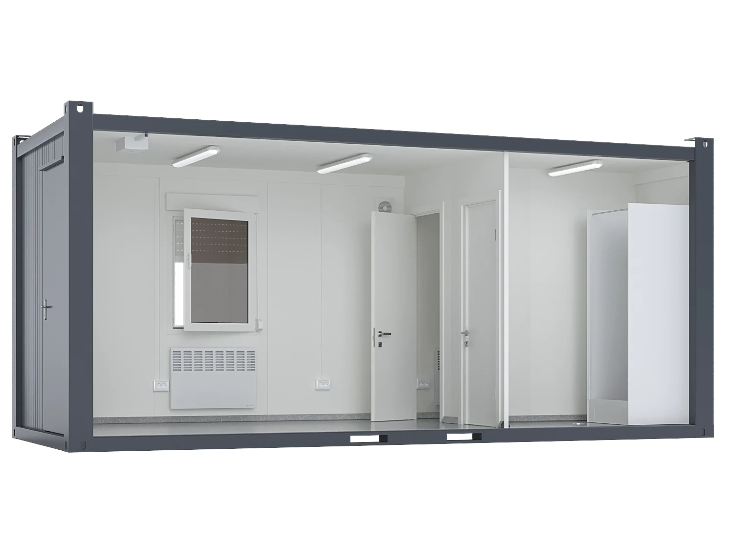 20′ break room with toilet and shower, premium | mc containers