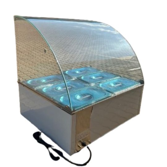2 Division Bain Marie + Curved Glass (Tabletop)